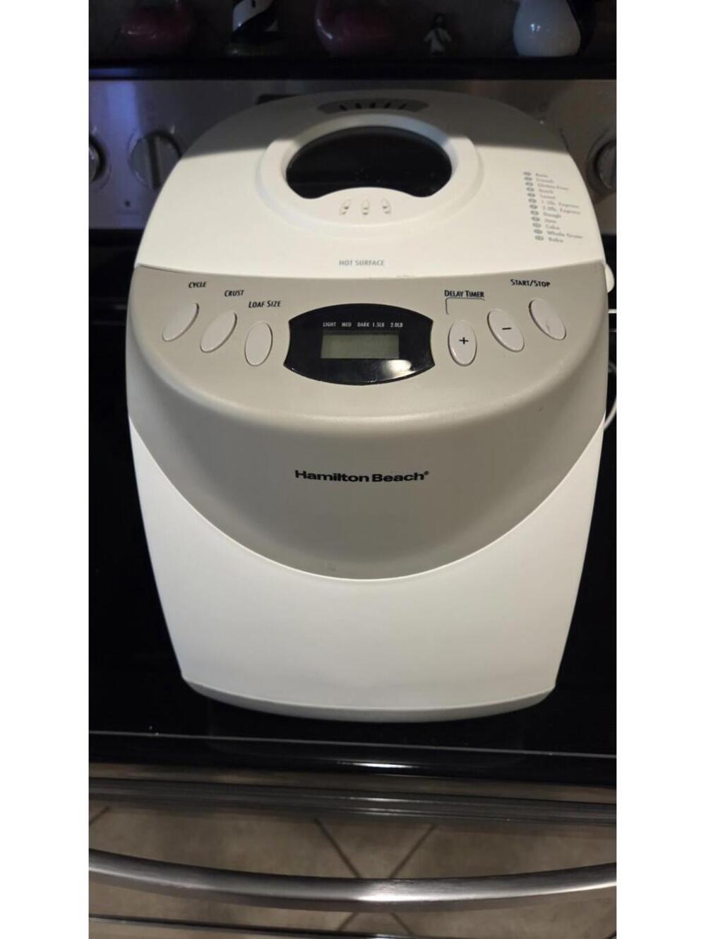 Hamilton Beach Homebaker 2lb Digital Bread Maker Model 29881 - Tested, Read